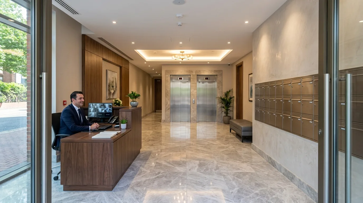 Modern residential communal area